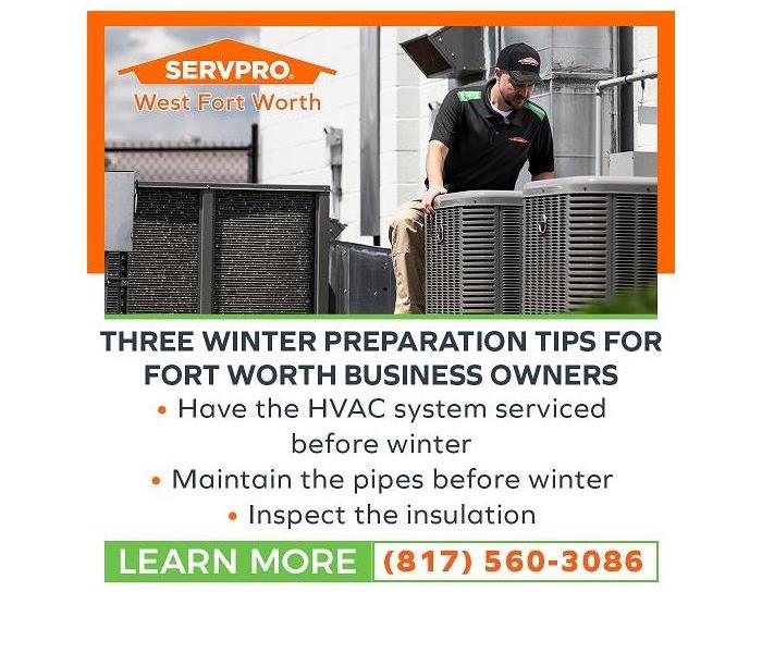 SERVPRO technician working with an HVAC unit